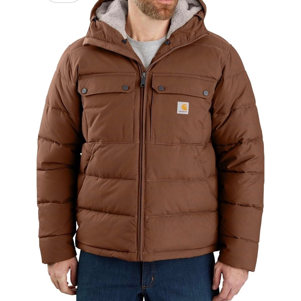Carhartt Montana Insulated Jacket Brown OJ5474-M Sherpa Lined Puffer Mens XL